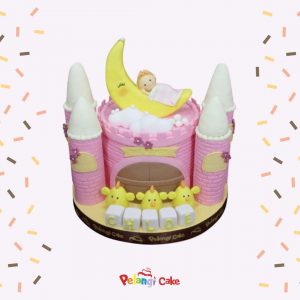 One Month Castle Cake